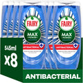 Fairy Max Power Washing up Liquid Antibacterial 8x545ML