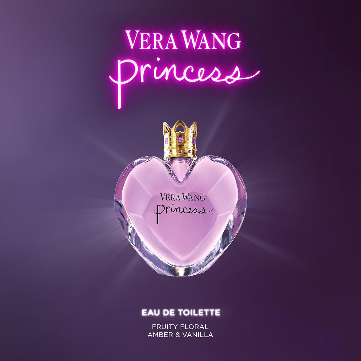 VERA WANG Princess - Eau de Toilette for Her - Fruity & Floral Fragrance with Notes of Lady Apple, Pink Guava and Vanilla - Medium Longevity - 100ml