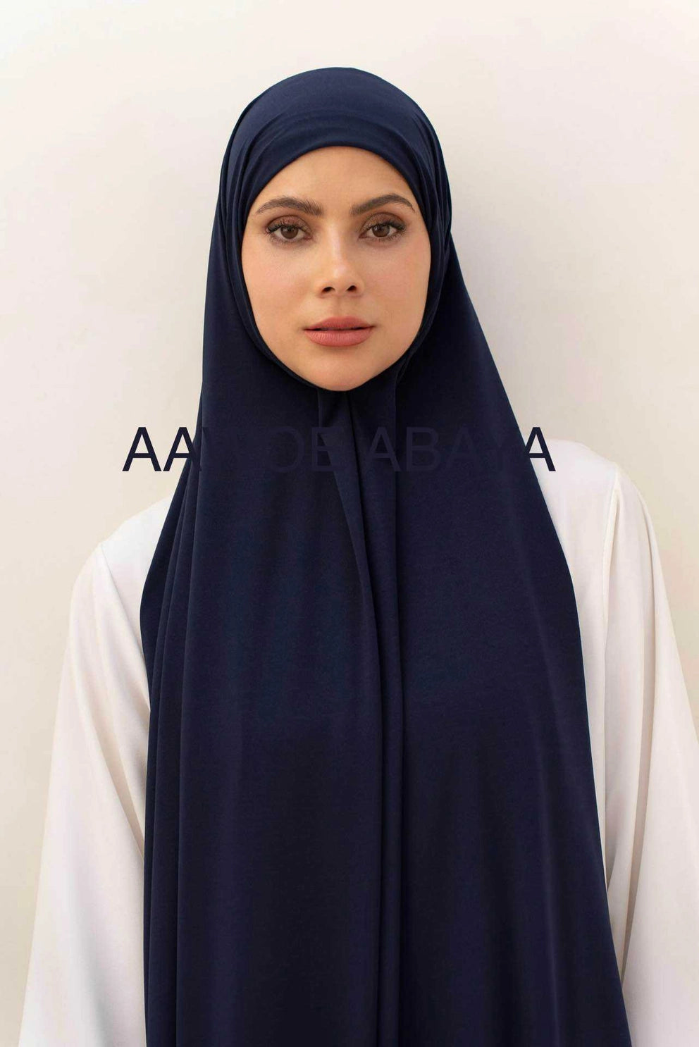 Jersey Rectangle Hijab with Tie - 70x200 cm - 2484