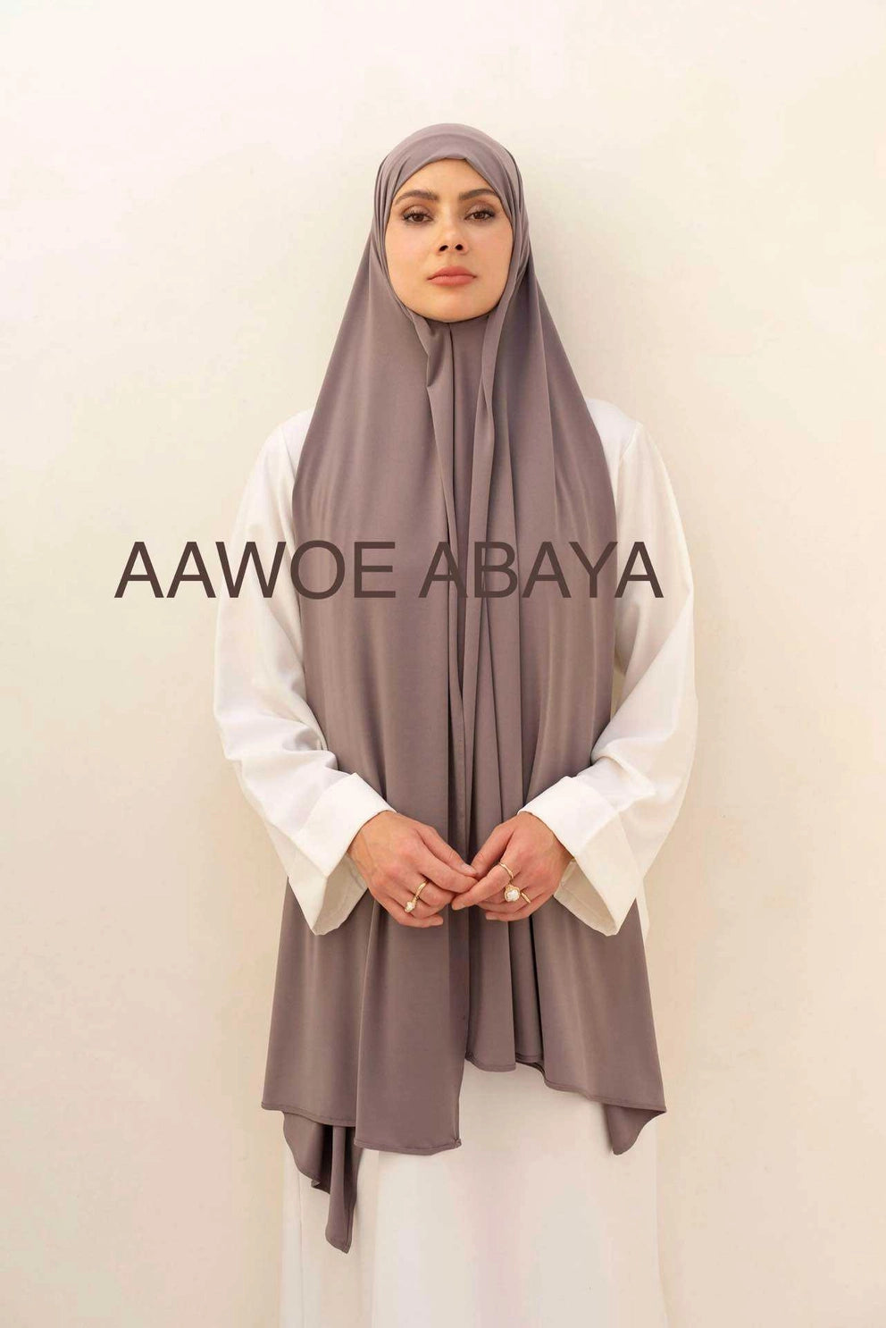 Jersey Rectangle Hijab with Tie - 70x200 cm - 2484