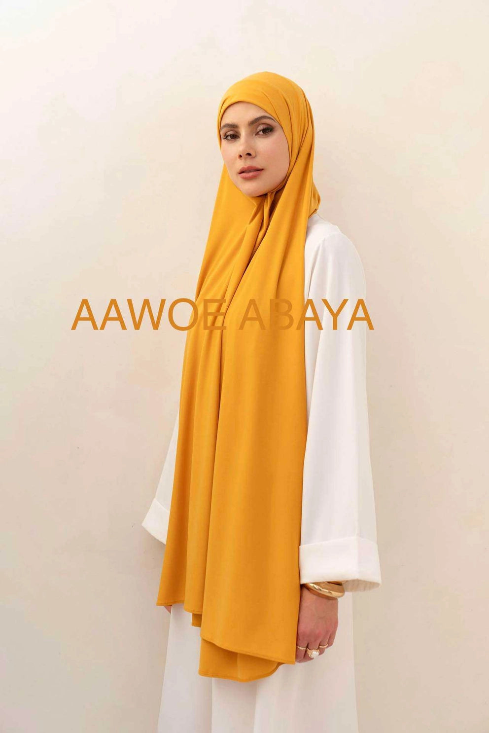 Jersey Rectangle Hijab with Tie - 70x200 cm - 2484
