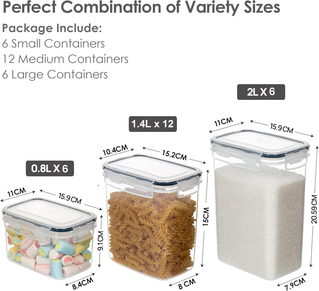 Vtopmart 24 Pcs Airtight Food Storage Containers Set